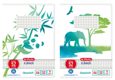 Produktbild von herlitz Oktavheft GREENline DIN A6 kariert 32 Blatt zufälliges Motiv (1 Stück)