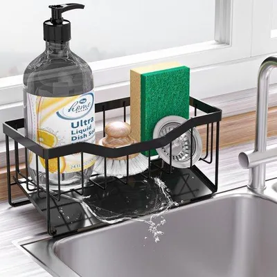 Produktbild von Famanu Sponshalter mit Selbstabfluss - Praktischer Küchenorganizer für die Spüle
