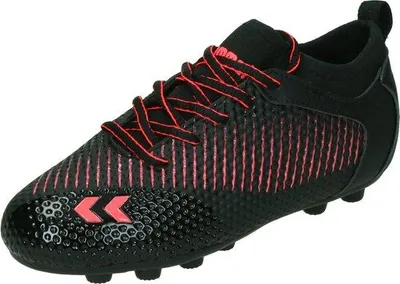 Immagine prodotto di Scarpe da calcio HUMMEL ZOOM JR FG per bambini, colore nero e rosa, taglia 28