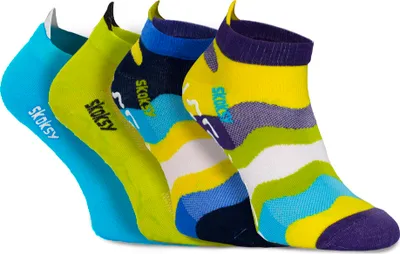 Produktbild von Bunte Rutschfeste Socken Perfekt für Herren 41-46, Set mit 4 Paar Sportsocken mit Noppen - Blau, Lindgrün, B1 und B2