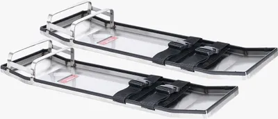 Image de Planches à genoux en béton en acier inoxydable, 28 po x 8 po, glissières en béton, planches à genoux pour béton, genouillères en béton, paire de glissières mobiles, avec sangles pour planches pour la finition du ciment et du béton