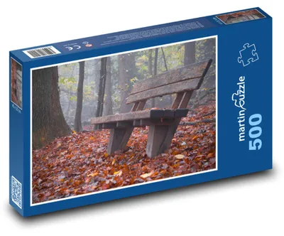 Obrázok produktu pre Puzzle 500 Jesenný park s lavičkou - martinpuzzle