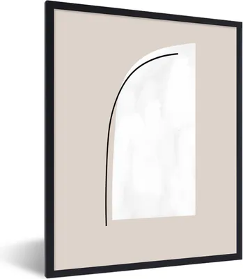 Produktbild von MuchoWow® Gerahmtes Poster Pastell - Abstrakt - Design 60x80 cm - Poster mit Schwarzem Bilderrahmen Wandposter Rahmen Foto Bilder - Premium - Wanddeko Wohnzimmer