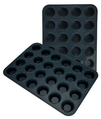 Produktbild von SolidKeus – Set mit 2 Mini-Muffin-Formen – 24-teilige Silikon-Muffinform
