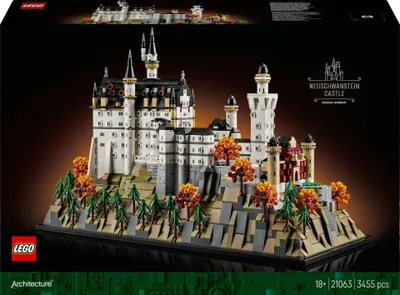 Obrázok produktu pre LEGO Architecture Zámok Neuschwanstein, Stavebnica, 18 rok / roky, Plast, 3455 kusov, 3,57 kg