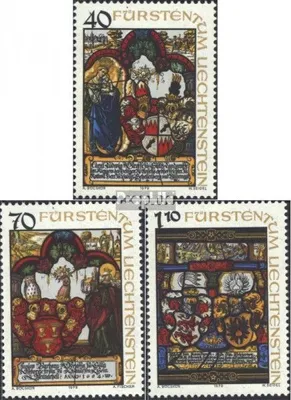 Produktbild von Briefmarken Liechtenstein 1979 Mi 731-733 (kompl.Ausg.) gestempelt Wappenscheiben