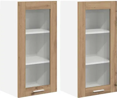 Zdjęcie produktu dla vidaXL Szafka ścienna 2 szt. dąb rzemieślniczy 40 x 31 x 80 cm Materiał drewnopochodny