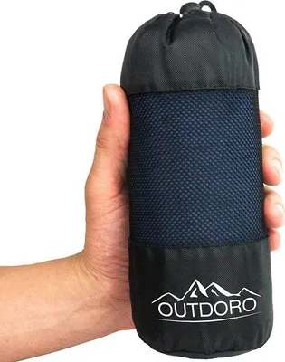 Produktbild von Famanu Schlafsack ultraleicht aus reinem Baumwolle - Hüttenschlafsack - 350 g - mit Kissenfach - kompakt und dünn