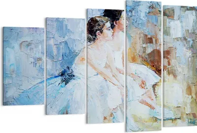 Produktbild von Bild auf Leinwand - Leinwandbild - Balletttänzer tanzen - 150x100cm - Wand Bild - Wanddeko - Leinwanddruck - Bilder - Kunstdruck - Wanddekoration - Leinwand bilder - Wandkunst - EG150x100-3767