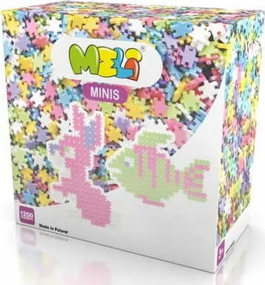 Obrázok produktu pre Stavebné kocky Meli Minis Pastel 1200 Plastové stavebné kocky