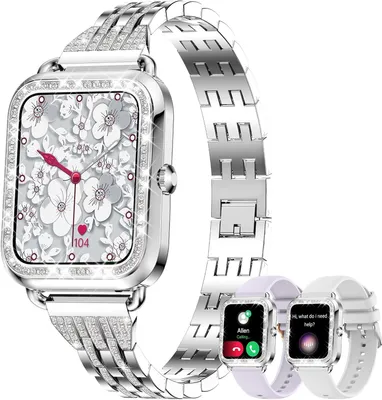 Produktbild von Damen Smartwatch mit Telefonfunktion, 1.29" Touchscreen, Fitness- und Gesundheitsuhr mit 110+ Sportmodi, Herzfrequenz, SpO2, IP67