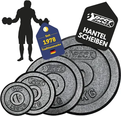 Immagine prodotto di I migliori pesi sportivi Hantel PRO I Hantel Gewichte Set 1,25kg bis 10kg 30/31 mm für Kurz- und Langhanteln I Hantel Gewichte Set für erfolgreiches Hanteltraining I Set di pesi per la casa