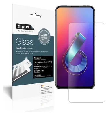 Produktbild von 2x Schutzfolie für Asus Zenfone 6 (ZS630KL) matt - Anti-Shock 9H Folie Glass