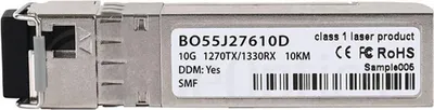 Obrázek produktu pro BlueOptics 10GB-BX10-U-BO, Optické vlákno, SFP+, LC, 10000 m, 1270 nm, 1330 nm