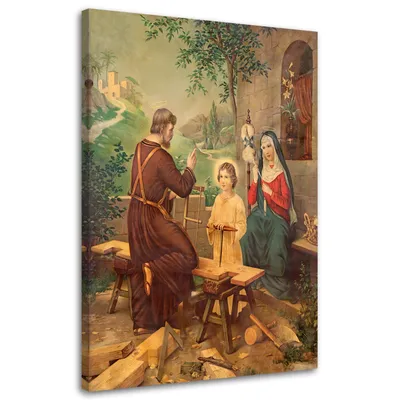 Produktbild von Leinwandbild heilige familie 40x60 cm Feeby farbe wandbild bereit zum aufhängen