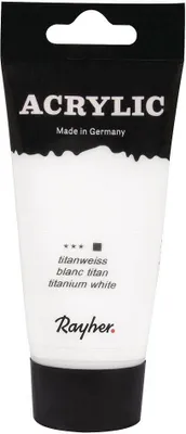 Produktbild von Rayher Acrylic Acrylfarben weiß 75,0 ml