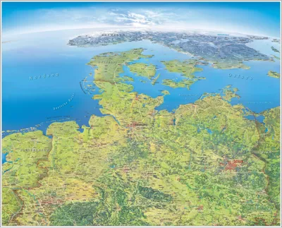 Produktbild von Panoramakarte Norddeutschland