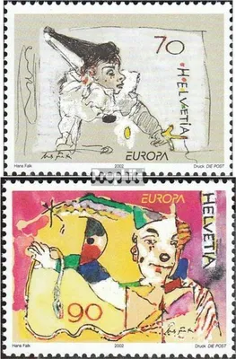 Produktbild von Briefmarken Schweiz 2002 Mi 1794-1795 (kompl.Ausg.) postfrisch Zirkus