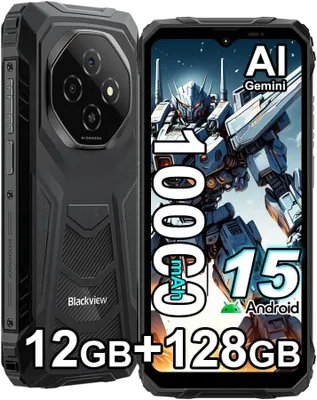 Produktbild von 2025 Blackview FORT1 Outdoor Handy 12GB+128GB/2TB, 10000mAh,6.56",90Hz, Android 15, NFC/FOTA/390g/DREI Kartenfächer/Fingerabdruck//IP69K Wasserdicht