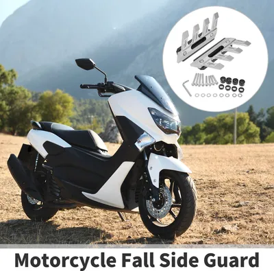Produktbild von 1 Satz Motorrad-Fallseitenschutz Vordergabelschutz Frontschutzblechschutz Seitenschutz Aluminiumlegierung Silberton