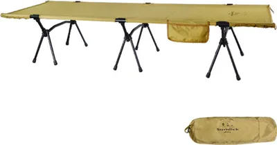 Produktbild von Klappbares Campingbett mit Beinverlaengerungen, tragbares Camping-Schlafbett, Outdoor-Bett fuer Camping, Wandern, Reisen, Rucksackreisen