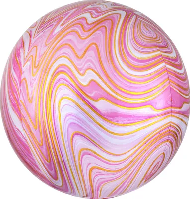 Produktbild von Orbz Marblez Pink Folienballon G20 verpackt 38 cm x 40 cm - Amscan