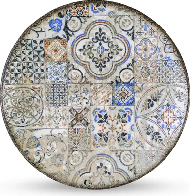 Zdjęcie produktu dla Talerz Wilmax 25 cm, wielokolorowy, porcelanowy WL-671305/A