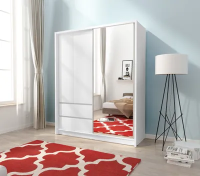 Produktbild von MINIO Kleiderschränk SARA 150 cm Weiß