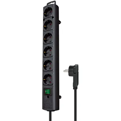 Produktbild von brennenstuhl Comfort-Line Plus 6-fach Steckdosenleiste mit Schalter 2,0 m schwarz