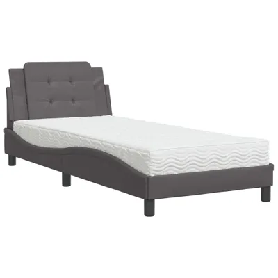 Obrázok produktu pre Rám postele bez matraca Zadar sivá 100x200 cm umelá koža