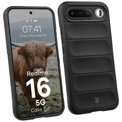 Produktbild von Robuste Handyhülle für Realme 16 5G, Bizon Case Tur, Schwarz