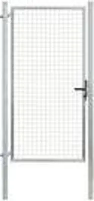 Produktbild von Alberts Wellengitter-Einzeltor mit Zubehör, Breite 100 cm, Höhe 200 cm, feuerverzinkt, zum Einbetonieren, Pfostenstärke 60 mm
