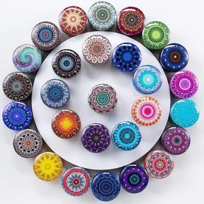 Productafbeelding van Famanu DIY kaarsendoosjes, 28 stuks, 28 kleuren - Ronde containers met deksel