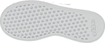 The underside of a white Adidas shoe sole.