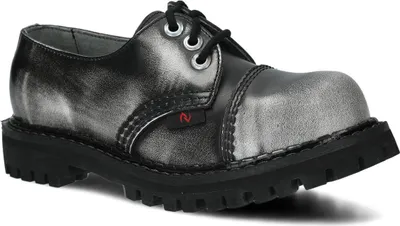 Produktbild von nagaba Stahlkappenschuhe, GlattLeder, Leder-Einlegesohle, Weiß – Schwarz, 45