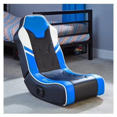 Immagine prodotto di Ace Bayou X Rocker Shadow 2.0 - Sedia da gioco per console - 3DS,Nintendo NES Classic,Nintendo Switch,Nintendo Wii U,PSP / PSP Slim,PlayStation... - Sedile imbottito - Schienale imbottito - Bianco - Blu - Bianco