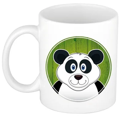 Produktbild von Panda Becher - farbig - Keramik - 300 ml - Kinderbecher Panda
