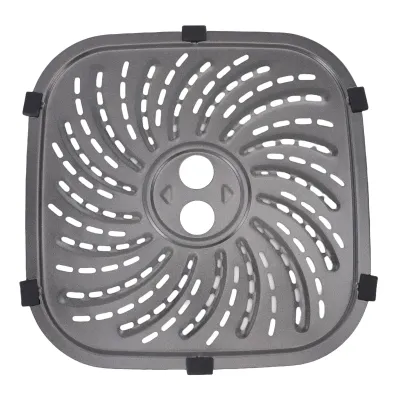 Obrázok produktu pre Náhradná grilovacia doska pre teplovzdušnú fritézu PowerXL - grilovacia panvica/ tácka z nehrdzavejúcej ocele vhodná pre 6QT a 8QT, 24 × 24 cm