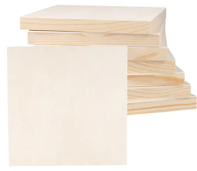 8er-Pack Holztafeln 20x20 cm zum Malen, Basteln