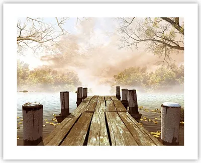Produktbild von Poster - Poster ohne Rahmen - Illustration herbst landschaft bäume - 50x40 cm - Wand Bild - Wanddeko - Wandbilder - Kunstposter - Wandposter - Bilder - Kunstdruck - Wandbild - P2XAA50x40-2394