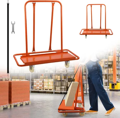 Obrázek produktu pro Jayseuw panelový vozík 1000 kg nosnost panelový transportní vozík Q235 ocelový panelový transportér s univerzálními koly transportní pomůcka panelový váleček