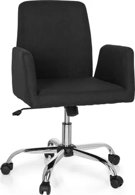 Produktbild von hjh OFFICE Home Office Bürostuhl FLOW Schreibtischstuhl mit Armlehnen Stoff Drehstuhl