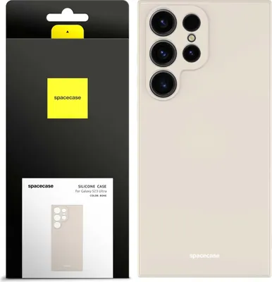 Image de Coque en silicone SPACECASE Coque en silicone pour Galaxy S23 Ultra Beige