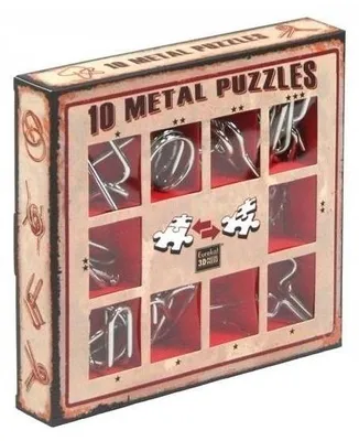 Produktbild von Eureka Metallpuzzle Set - 10 Metallpuzzle Set - Rot (nur im Display erhältlich 52473355)