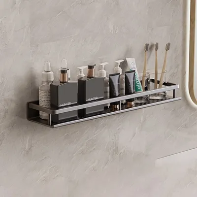 Produktbild von 50cm Duschregal Duschablage Ohne Bohren, Edelstahl Eckregal, Badezimmer Regal, für Küchen und Bäder, Aufbewahrungsregal