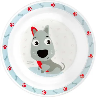 Produktbild von Canpol Babies Plastikteller Niedliche Tiere 9m+ Hund