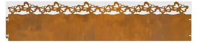 Produktbild von Metall Rasenkante Gartenbegrenzung Rostiger Wetterfeststahl 103x0,5x22cm Außenbereich