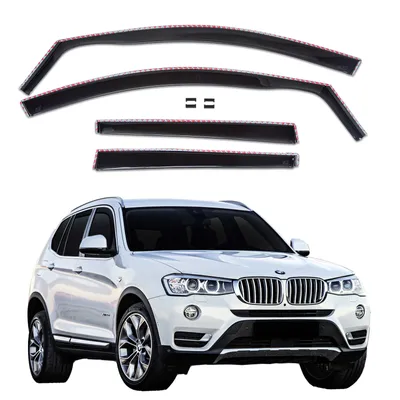 Produktbild von J&J AUTOMOTIVE | GP Windabweiser Für BMW X5 F25 ab 2016 4tlg, GP Regenabweiser, Schwarz, Getönt, Aerodynamisch, Einfache Montage, Befeistigung mit Clips