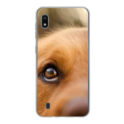 Produktbild von MuchoWow® Handyhülle Schutzhülle Hülle für Samsung Galaxy A10 Das Glitzern im Auge des Golden Retrievers Silikon Softcase Handy Hülle - Schutzhülle