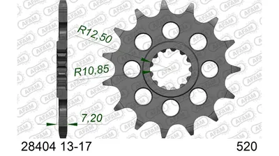 Produktbild von AFAM Standard Stahlritzel vorne 28404 - 520
